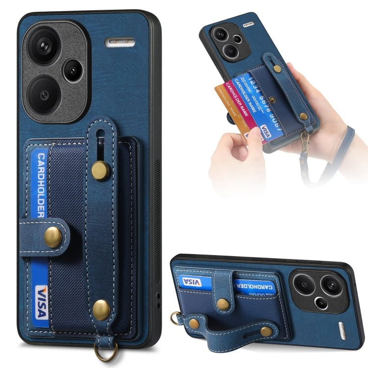 Retro Cross Wristband Wallet Leather Back Phone Case, For Xiaomi Redmi Note 13 Pro 4G, For Xiaomi 14 Pro, For Xiaomi 14, For Xiaomi Redmi Note 13, For Xiaomi Redmi Note 13 Pro+, For Xiaomi Redmi Note 13 Pro 5G, For Xiaomi 13T / 13T Pro