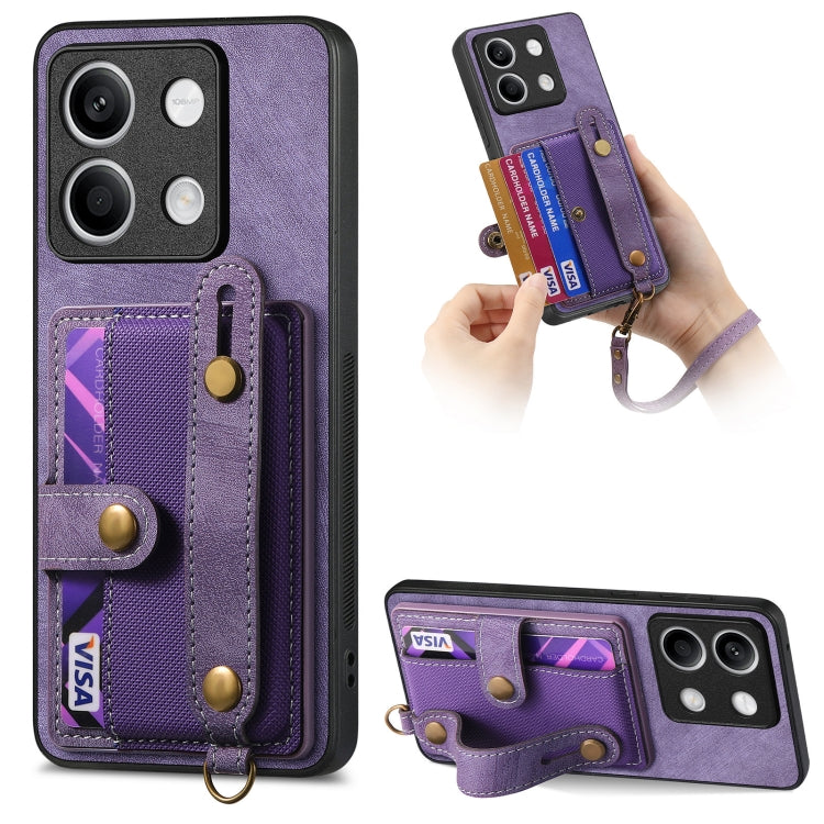 Retro Cross Wristband Wallet Leather Back Phone Case, For Xiaomi Redmi Note 13 Pro 4G, For Xiaomi 14 Pro, For Xiaomi 14, For Xiaomi Redmi Note 13, For Xiaomi Redmi Note 13 Pro+, For Xiaomi Redmi Note 13 Pro 5G, For Xiaomi 13T / 13T Pro