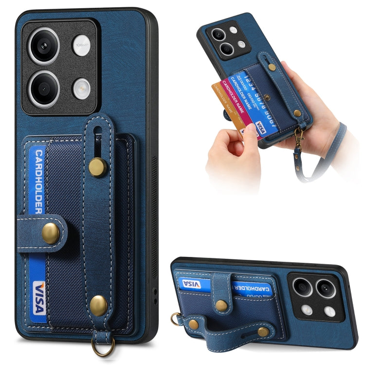 Retro Cross Wristband Wallet Leather Back Phone Case, For Xiaomi Redmi Note 13 Pro 4G, For Xiaomi 14 Pro, For Xiaomi 14, For Xiaomi Redmi Note 13, For Xiaomi Redmi Note 13 Pro+, For Xiaomi Redmi Note 13 Pro 5G, For Xiaomi 13T / 13T Pro