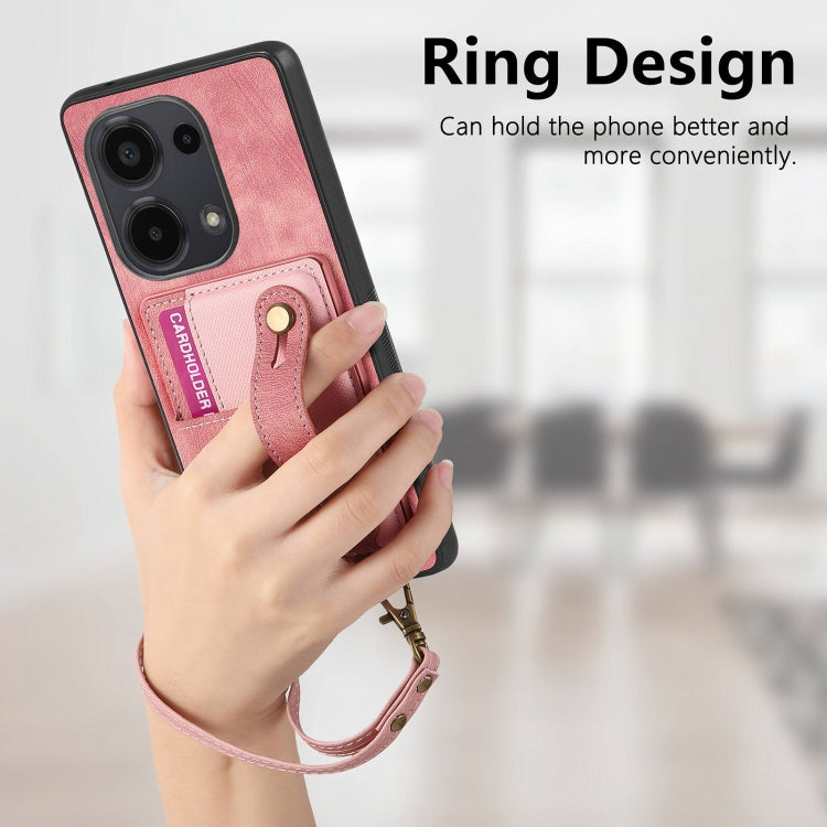 Retro Cross Wristband Wallet Leather Back Phone Case, For Xiaomi Redmi Note 13 Pro 4G, For Xiaomi 14 Pro, For Xiaomi 14, For Xiaomi Redmi Note 13, For Xiaomi Redmi Note 13 Pro+, For Xiaomi Redmi Note 13 Pro 5G, For Xiaomi 13T / 13T Pro