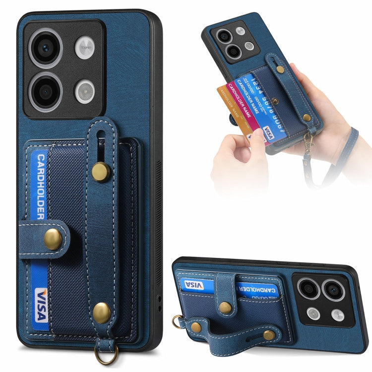 Retro Cross Wristband Wallet Leather Back Phone Case, For Xiaomi Redmi Note 13 Pro 4G, For Xiaomi 14 Pro, For Xiaomi 14, For Xiaomi Redmi Note 13, For Xiaomi Redmi Note 13 Pro+, For Xiaomi Redmi Note 13 Pro 5G, For Xiaomi 13T / 13T Pro