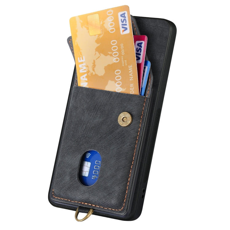 Retro Card Wallet Fold Leather Phone Case with Strap, For Xiaomi 14 Pro, For Xiaomi 14, For Xiaomi Redmi Note 13 5G, For Xiaomi Redmi Note 13 Pro+, For Xiaomi Redmi Note 13 Pro 5G, For Xiaomi 13T / 13T Pro