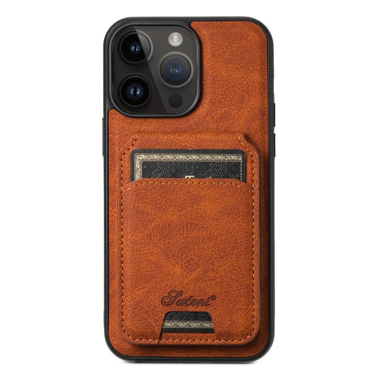Suteni H16 Litchi Texture Leather Detachable Wallet Back Phone Case, For iPhone 12 Pro, For iPhone 17e / 16e