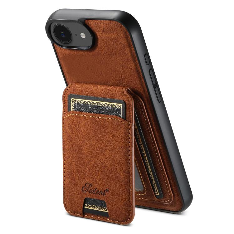 Suteni H16 Litchi Texture Leather Detachable Wallet Back Phone Case, For iPhone 12 Pro, For iPhone 17e / 16e