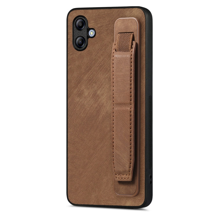 Retro Wristband Holder Leather Back Phone Case, For Samsung Galaxy S24 Ultra 5G, For Samsung Galaxy A54 5G, For Samsung Galaxy A04e, For Samsung Galaxy S23 Ultra 5G, For Samsung Galaxy S23 5G, For Samsung Galaxy A04s, For Samsung Galaxy A23            ...