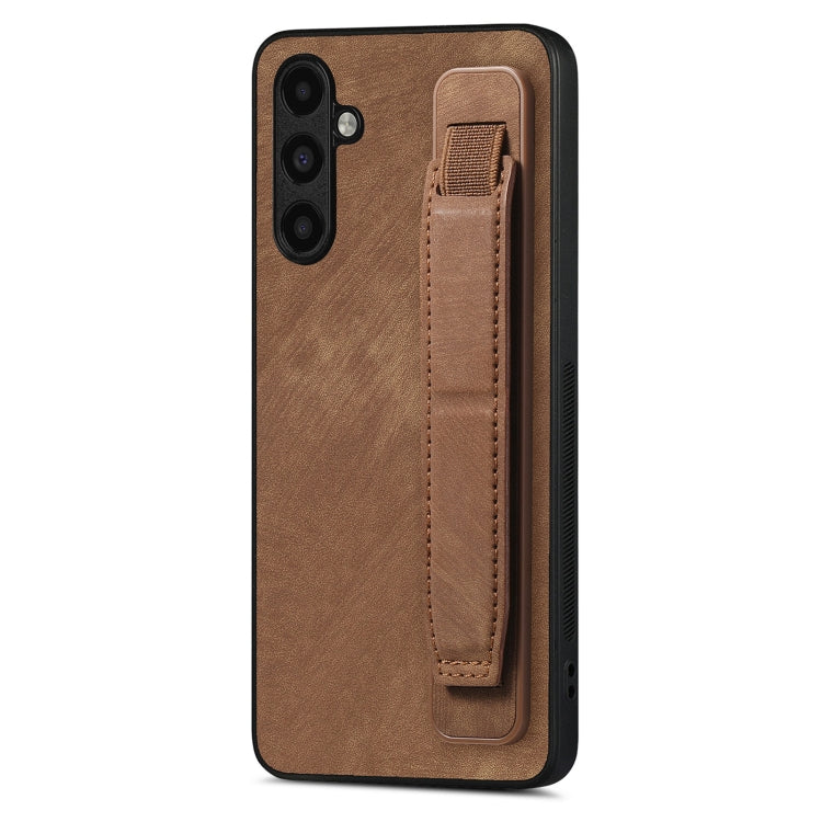 Retro Wristband Holder Leather Back Phone Case, For Samsung Galaxy S22 Ultra 5G, For Samsung Galaxy S22+ 5G, For Samsung Galaxy S22 5G, For Samsung Galaxy A13 5G, For Samsung Galaxy S21 FE 5G, For Samsung Galaxy A32 5G, For Samsung Galaxy S21 5G       ...