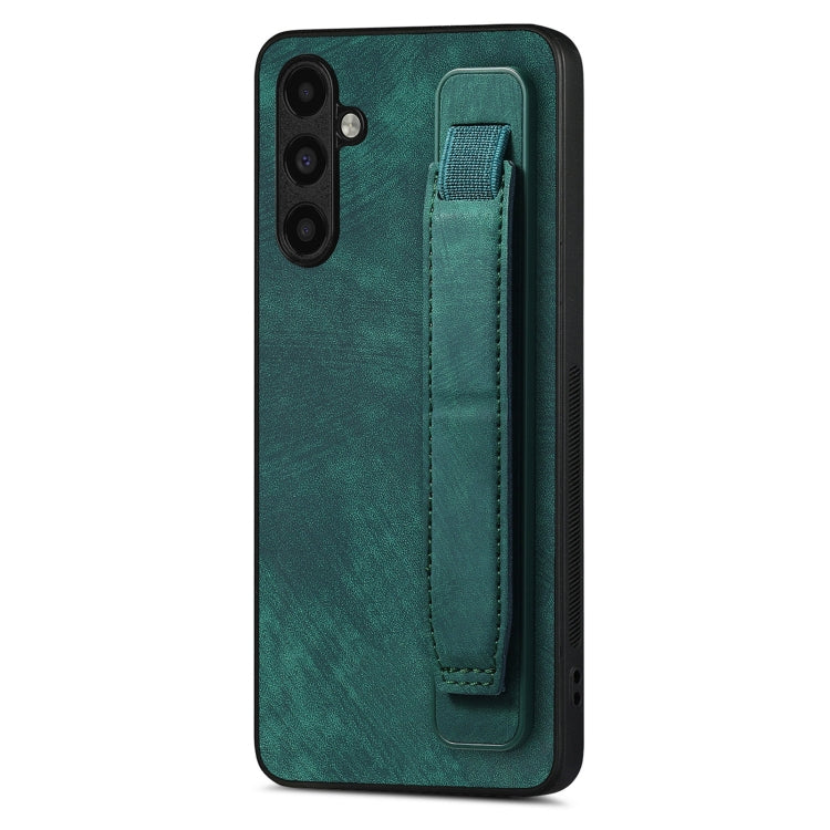 Retro Wristband Holder Leather Back Phone Case, For Samsung Galaxy S22 Ultra 5G, For Samsung Galaxy S22+ 5G, For Samsung Galaxy S22 5G, For Samsung Galaxy A13 5G, For Samsung Galaxy S21 FE 5G, For Samsung Galaxy A32 5G, For Samsung Galaxy S21 5G       ...