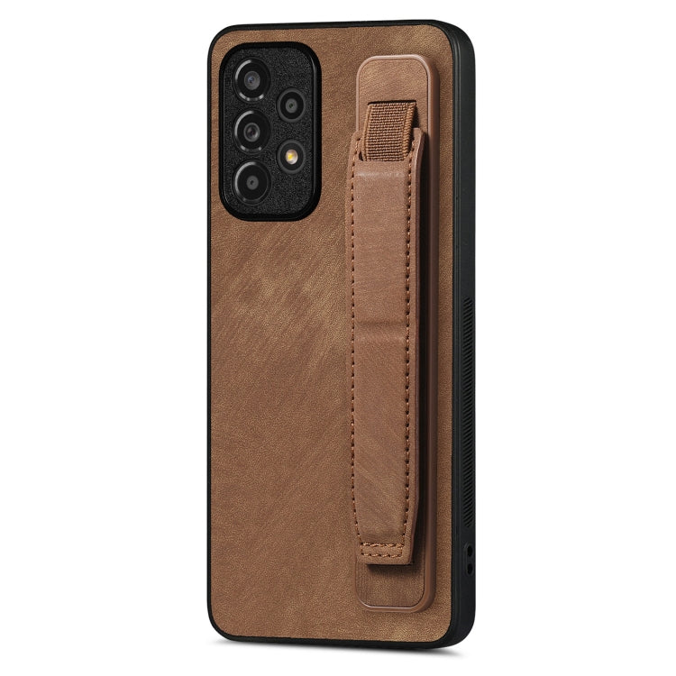Retro Wristband Holder Leather Back Phone Case, For Samsung Galaxy S24 Ultra 5G, For Samsung Galaxy A54 5G, For Samsung Galaxy A04e, For Samsung Galaxy S23 Ultra 5G, For Samsung Galaxy S23 5G, For Samsung Galaxy A04s, For Samsung Galaxy A23            ...