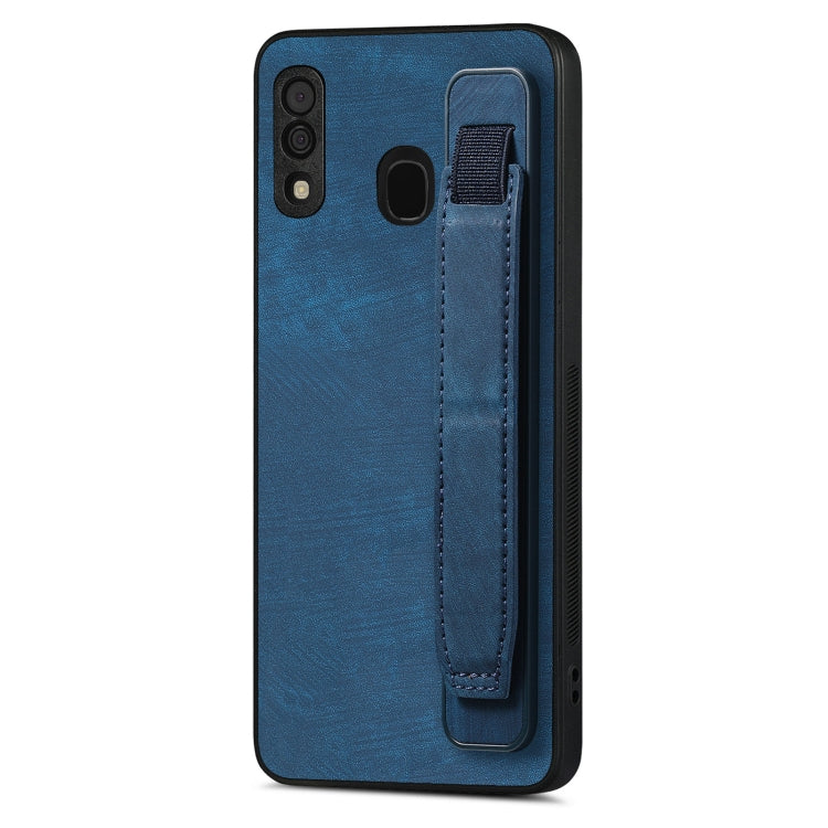 Retro Wristband Holder Leather Back Phone Case, For Samsung Galaxy S21 Ultra 5G, For Samsung Galaxy S20 Ultra 5G, For Samsung Galaxy S20, For Samsung Galaxy S20+, For Samsung Galaxy A50s, For Samsung Galaxy A30, For Samsung Galaxy S20 FE