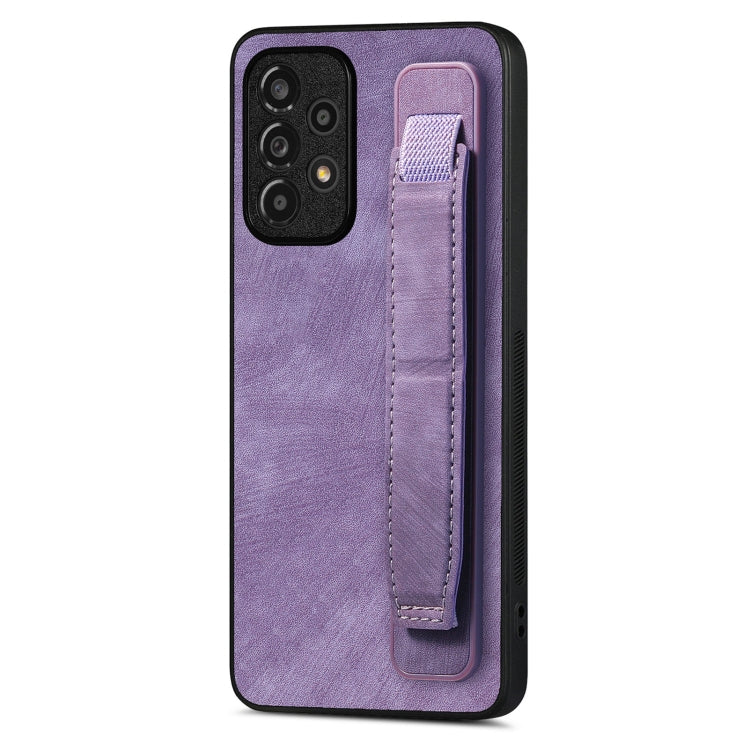 Retro Wristband Holder Leather Back Phone Case, For Samsung Galaxy S22 Ultra 5G, For Samsung Galaxy S22+ 5G, For Samsung Galaxy S22 5G, For Samsung Galaxy A13 5G, For Samsung Galaxy S21 FE 5G, For Samsung Galaxy A32 5G, For Samsung Galaxy S21 5G       ...