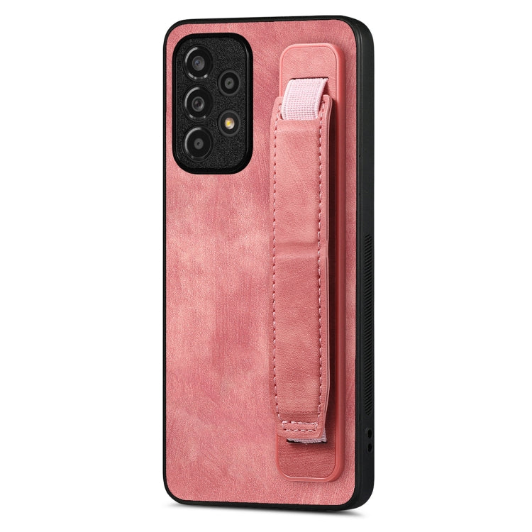 Retro Wristband Holder Leather Back Phone Case, For Samsung Galaxy S22 Ultra 5G, For Samsung Galaxy S22+ 5G, For Samsung Galaxy S22 5G, For Samsung Galaxy A13 5G, For Samsung Galaxy S21 FE 5G, For Samsung Galaxy A32 5G, For Samsung Galaxy S21 5G       ...