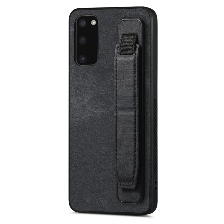 Retro Wristband Holder Leather Back Phone Case, For Samsung Galaxy S21 Ultra 5G, For Samsung Galaxy S20 Ultra 5G, For Samsung Galaxy S20, For Samsung Galaxy S20+, For Samsung Galaxy A50s, For Samsung Galaxy A30, For Samsung Galaxy S20 FE