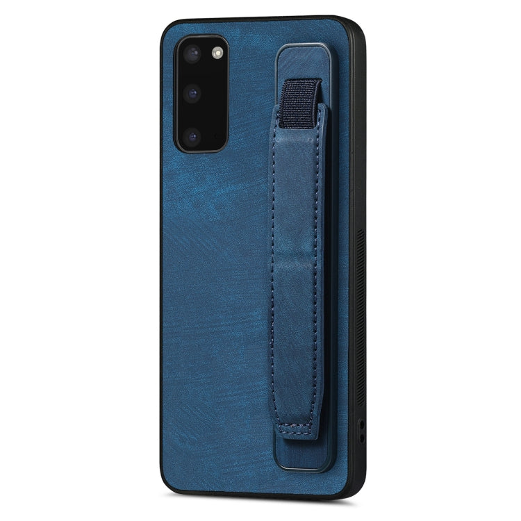 Retro Wristband Holder Leather Back Phone Case, For Samsung Galaxy S21 Ultra 5G, For Samsung Galaxy S20 Ultra 5G, For Samsung Galaxy S20, For Samsung Galaxy S20+, For Samsung Galaxy A50s, For Samsung Galaxy A30, For Samsung Galaxy S20 FE
