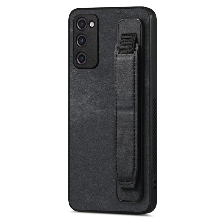 Retro Wristband Holder Leather Back Phone Case, For Samsung Galaxy S21 Ultra 5G, For Samsung Galaxy S20 Ultra 5G, For Samsung Galaxy S20, For Samsung Galaxy S20+, For Samsung Galaxy A50s, For Samsung Galaxy A30, For Samsung Galaxy S20 FE
