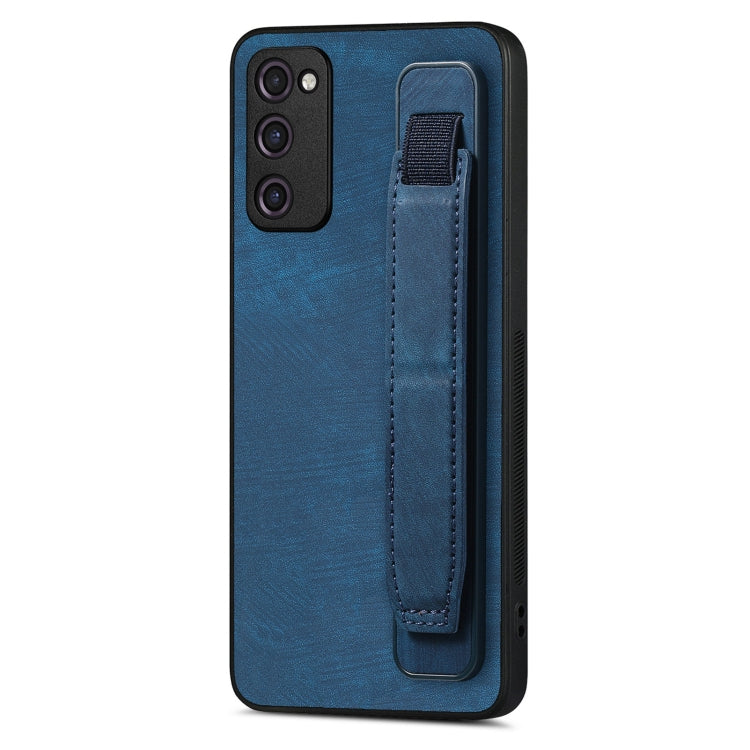 Retro Wristband Holder Leather Back Phone Case, For Samsung Galaxy S21 Ultra 5G, For Samsung Galaxy S20 Ultra 5G, For Samsung Galaxy S20, For Samsung Galaxy S20+, For Samsung Galaxy A50s, For Samsung Galaxy A30, For Samsung Galaxy S20 FE