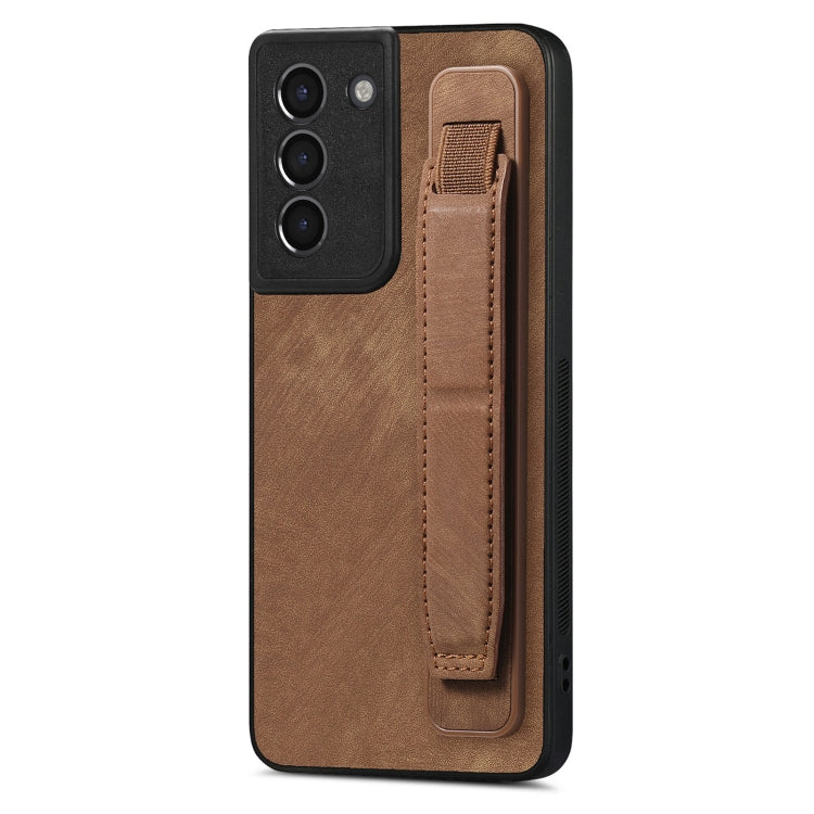 Retro Wristband Holder Leather Back Phone Case, For Samsung Galaxy S22 Ultra 5G, For Samsung Galaxy S22+ 5G, For Samsung Galaxy S22 5G, For Samsung Galaxy A13 5G, For Samsung Galaxy S21 FE 5G, For Samsung Galaxy A32 5G, For Samsung Galaxy S21 5G       ...