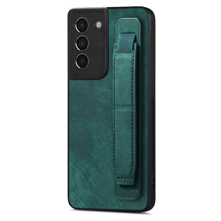 Retro Wristband Holder Leather Back Phone Case, For Samsung Galaxy S22 Ultra 5G, For Samsung Galaxy S22+ 5G, For Samsung Galaxy S22 5G, For Samsung Galaxy A13 5G, For Samsung Galaxy S21 FE 5G, For Samsung Galaxy A32 5G, For Samsung Galaxy S21 5G       ...