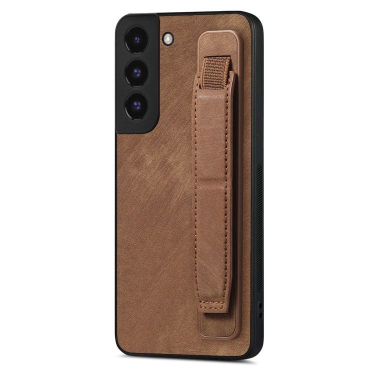 Retro Wristband Holder Leather Back Phone Case, For Samsung Galaxy S22 Ultra 5G, For Samsung Galaxy S22+ 5G, For Samsung Galaxy S22 5G, For Samsung Galaxy A13 5G, For Samsung Galaxy S21 FE 5G, For Samsung Galaxy A32 5G, For Samsung Galaxy S21 5G       ...