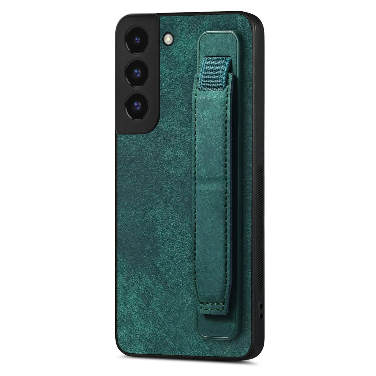 Retro Wristband Holder Leather Back Phone Case, For Samsung Galaxy S22 Ultra 5G, For Samsung Galaxy S22+ 5G, For Samsung Galaxy S22 5G, For Samsung Galaxy A13 5G, For Samsung Galaxy S21 FE 5G, For Samsung Galaxy A32 5G, For Samsung Galaxy S21 5G       ...