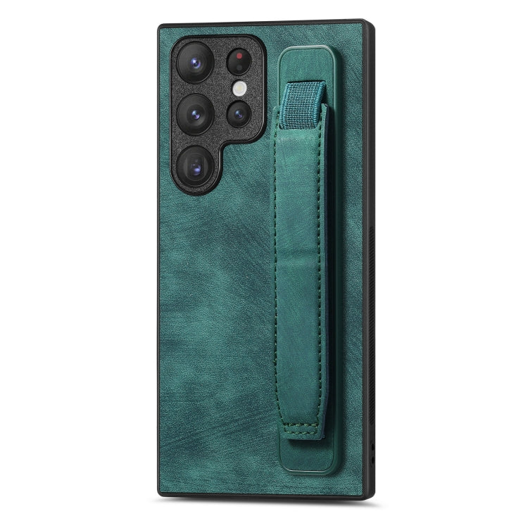 Retro Wristband Holder Leather Back Phone Case, For Samsung Galaxy S22 Ultra 5G, For Samsung Galaxy S22+ 5G, For Samsung Galaxy S22 5G, For Samsung Galaxy A13 5G, For Samsung Galaxy S21 FE 5G, For Samsung Galaxy A32 5G, For Samsung Galaxy S21 5G       ...