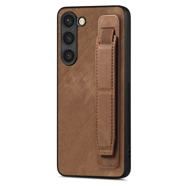 Retro Wristband Holder Leather Back Phone Case, For Samsung Galaxy S24 Ultra 5G, For Samsung Galaxy A54 5G, For Samsung Galaxy A04e, For Samsung Galaxy S23 Ultra 5G, For Samsung Galaxy S23 5G, For Samsung Galaxy A04s, For Samsung Galaxy A23            ...