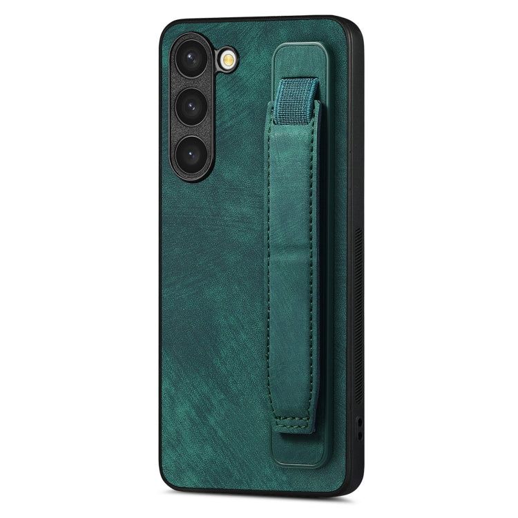 Retro Wristband Holder Leather Back Phone Case, For Samsung Galaxy S24 Ultra 5G, For Samsung Galaxy A54 5G, For Samsung Galaxy A04e, For Samsung Galaxy S23 Ultra 5G, For Samsung Galaxy S23 5G, For Samsung Galaxy A04s, For Samsung Galaxy A23            ...