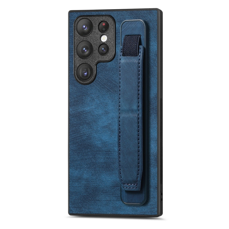 Retro Wristband Holder Leather Back Phone Case, For Samsung Galaxy S24 Ultra 5G, For Samsung Galaxy A54 5G, For Samsung Galaxy A04e, For Samsung Galaxy S23 Ultra 5G, For Samsung Galaxy S23 5G, For Samsung Galaxy A04s, For Samsung Galaxy A23            ...