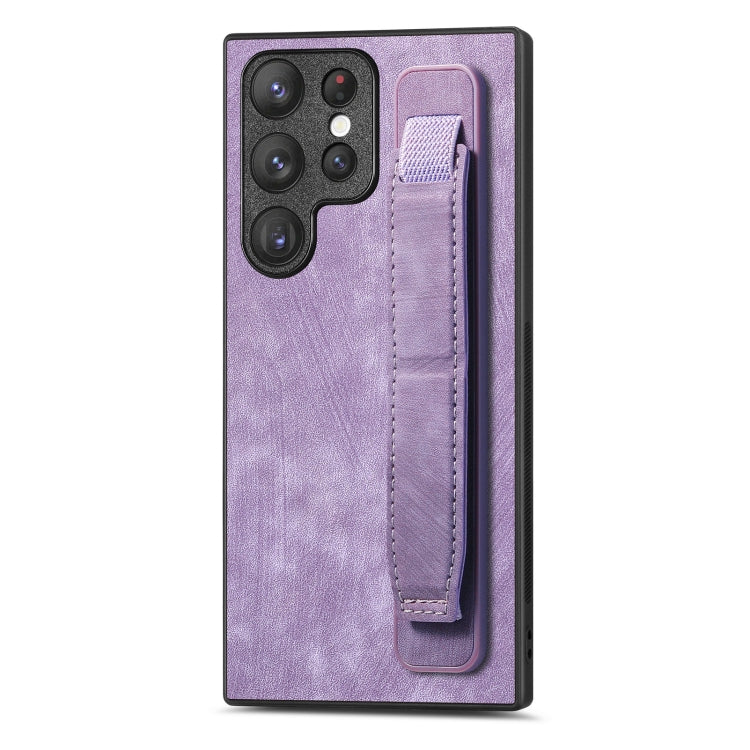 Retro Wristband Holder Leather Back Phone Case, For Samsung Galaxy S24 Ultra 5G, For Samsung Galaxy A54 5G, For Samsung Galaxy A04e, For Samsung Galaxy S23 Ultra 5G, For Samsung Galaxy S23 5G, For Samsung Galaxy A04s, For Samsung Galaxy A23            ...