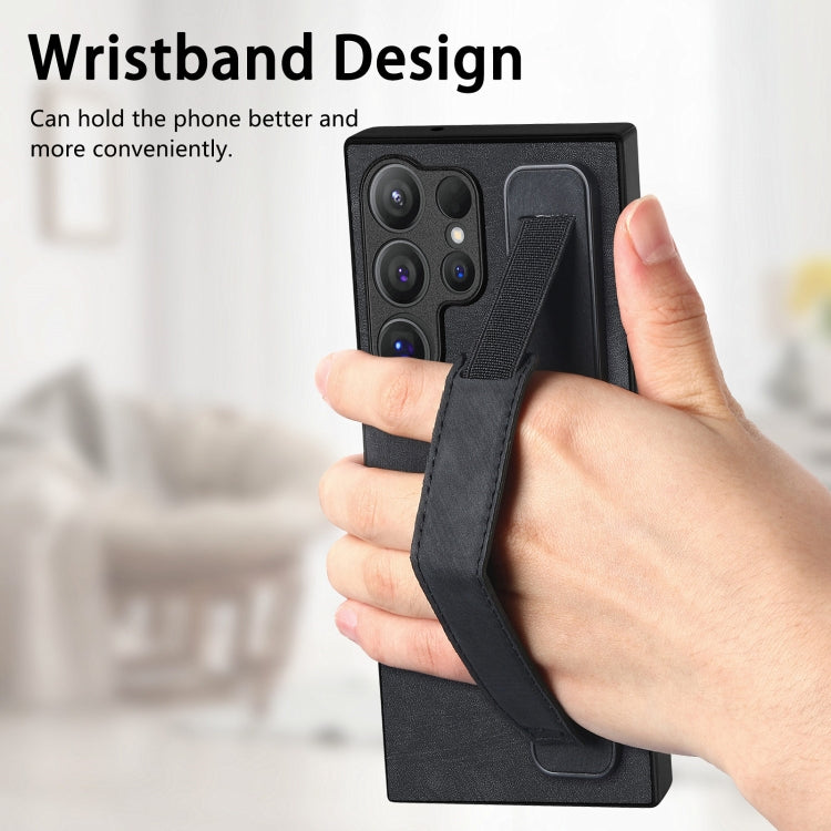 Retro Wristband Holder Leather Back Phone Case, For Samsung Galaxy S24 Ultra 5G, For Samsung Galaxy A54 5G, For Samsung Galaxy A04e, For Samsung Galaxy S23 Ultra 5G, For Samsung Galaxy S23 5G, For Samsung Galaxy A04s, For Samsung Galaxy A23            ...