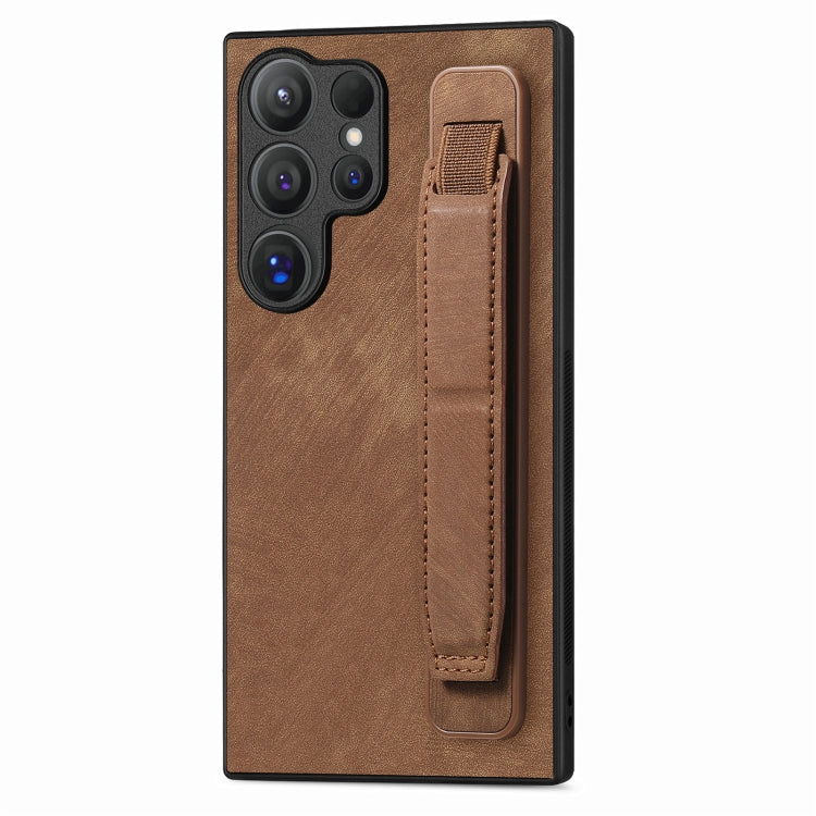 Retro Wristband Holder Leather Back Phone Case, For Samsung Galaxy S24 Ultra 5G, For Samsung Galaxy A54 5G, For Samsung Galaxy A04e, For Samsung Galaxy S23 Ultra 5G, For Samsung Galaxy S23 5G, For Samsung Galaxy A04s, For Samsung Galaxy A23            ...