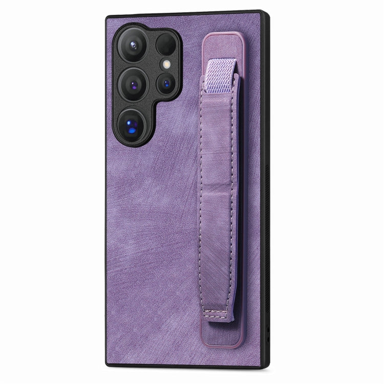 Retro Wristband Holder Leather Back Phone Case, For Samsung Galaxy S24 Ultra 5G, For Samsung Galaxy A54 5G, For Samsung Galaxy A04e, For Samsung Galaxy S23 Ultra 5G, For Samsung Galaxy S23 5G, For Samsung Galaxy A04s, For Samsung Galaxy A23            ...
