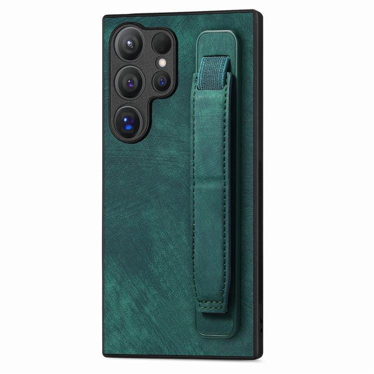 Retro Wristband Holder Leather Back Phone Case, For Samsung Galaxy S24 Ultra 5G, For Samsung Galaxy A54 5G, For Samsung Galaxy A04e, For Samsung Galaxy S23 Ultra 5G, For Samsung Galaxy S23 5G, For Samsung Galaxy A04s, For Samsung Galaxy A23            ...