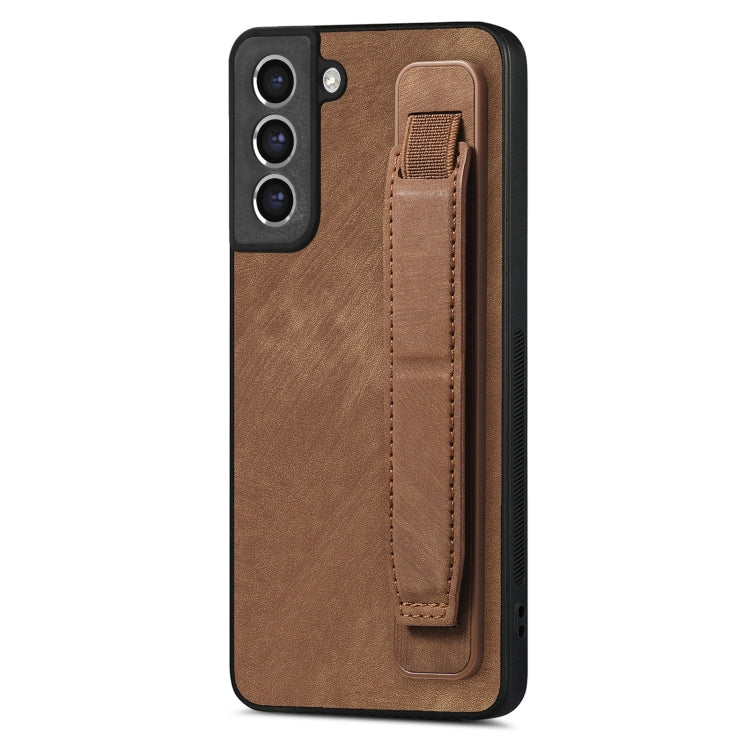 Retro Wristband Holder Leather Back Phone Case, For Samsung Galaxy S22 Ultra 5G, For Samsung Galaxy S22+ 5G, For Samsung Galaxy S22 5G, For Samsung Galaxy A13 5G, For Samsung Galaxy S21 FE 5G, For Samsung Galaxy A32 5G, For Samsung Galaxy S21 5G       ...