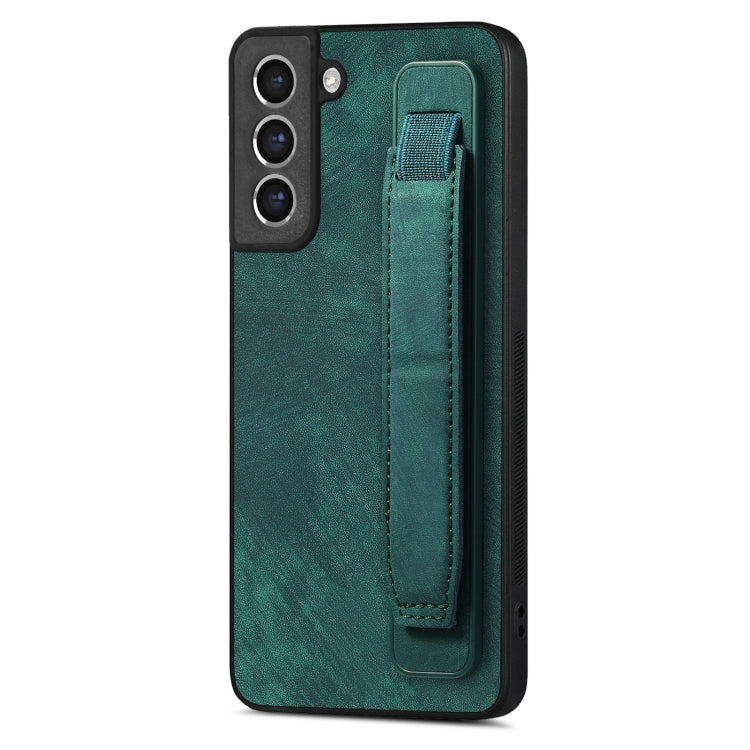 Retro Wristband Holder Leather Back Phone Case, For Samsung Galaxy S22 Ultra 5G, For Samsung Galaxy S22+ 5G, For Samsung Galaxy S22 5G, For Samsung Galaxy A13 5G, For Samsung Galaxy S21 FE 5G, For Samsung Galaxy A32 5G, For Samsung Galaxy S21 5G       ...