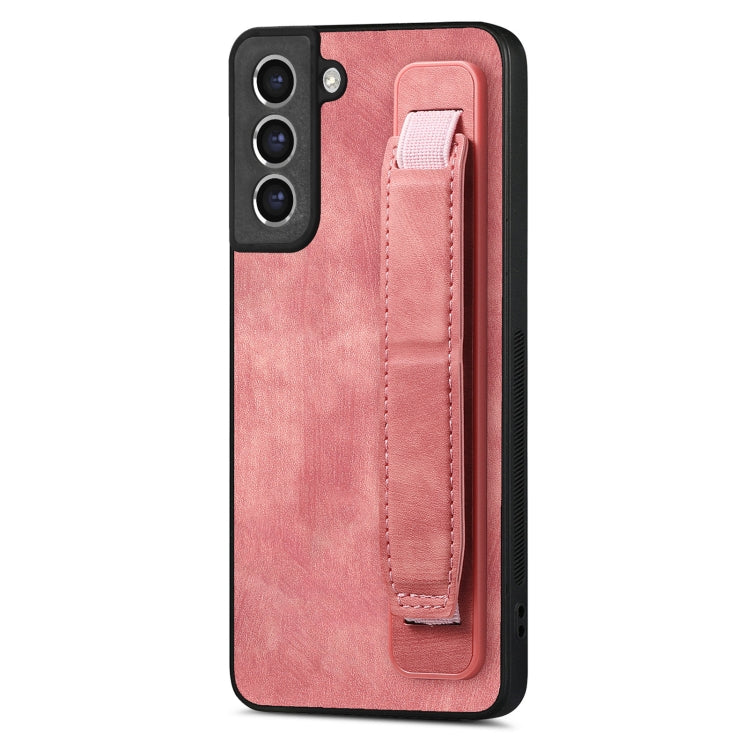Retro Wristband Holder Leather Back Phone Case, For Samsung Galaxy S22 Ultra 5G, For Samsung Galaxy S22+ 5G, For Samsung Galaxy S22 5G, For Samsung Galaxy A13 5G, For Samsung Galaxy S21 FE 5G, For Samsung Galaxy A32 5G, For Samsung Galaxy S21 5G       ...