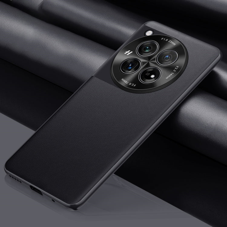 Plain-Leather All-inclusive Shockproof Phone Case, For OnePlus 12