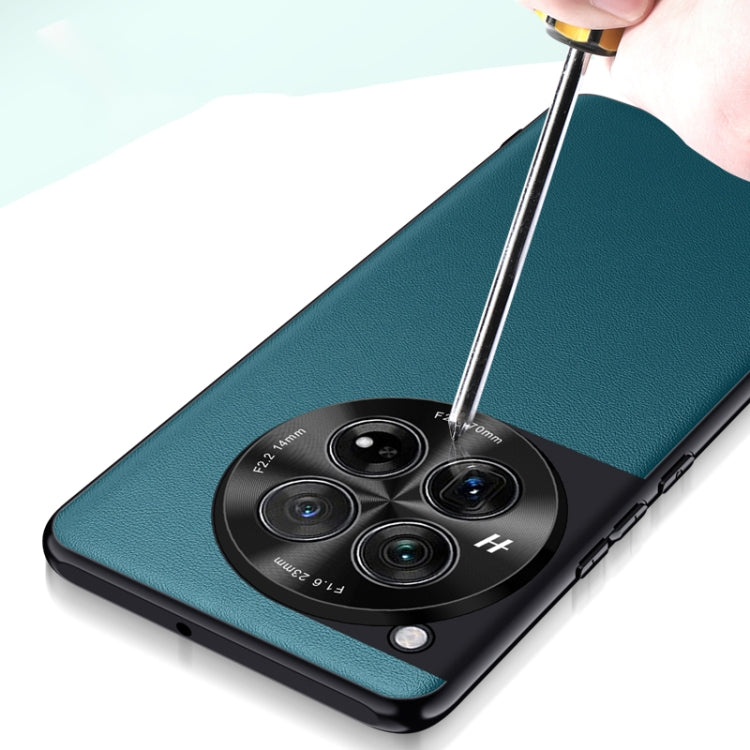 Plain-Leather All-inclusive Shockproof Phone Case, For OnePlus 12
