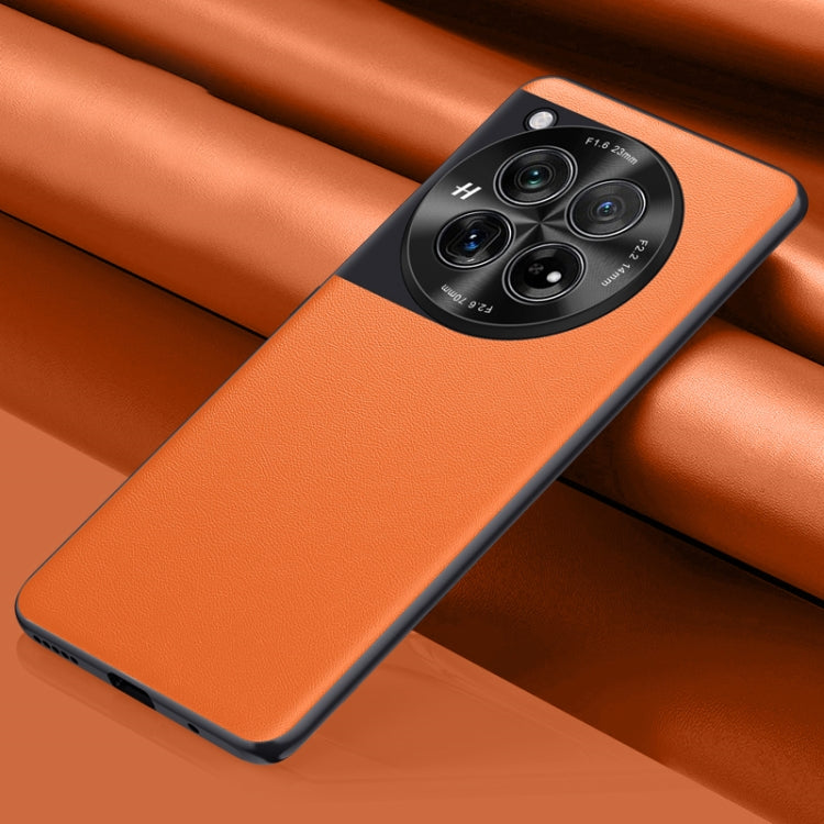 Plain-Leather All-inclusive Shockproof Phone Case, For OnePlus 12