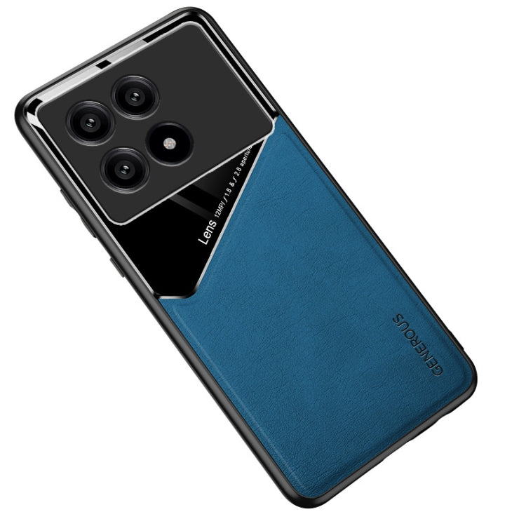 All-inclusive Leather Organic Glass Phone Case with Metal Iron Sheet, For Xiaomi Redmi 13C, For Xiaomi Redmi K70
