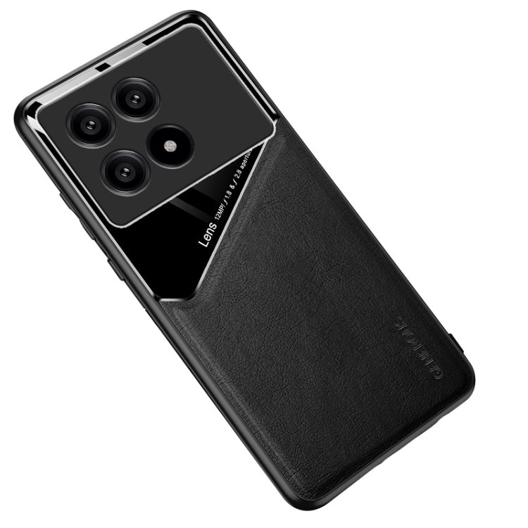 All-inclusive Leather Organic Glass Phone Case with Metal Iron Sheet, For Xiaomi Redmi 13C, For Xiaomi Redmi K70