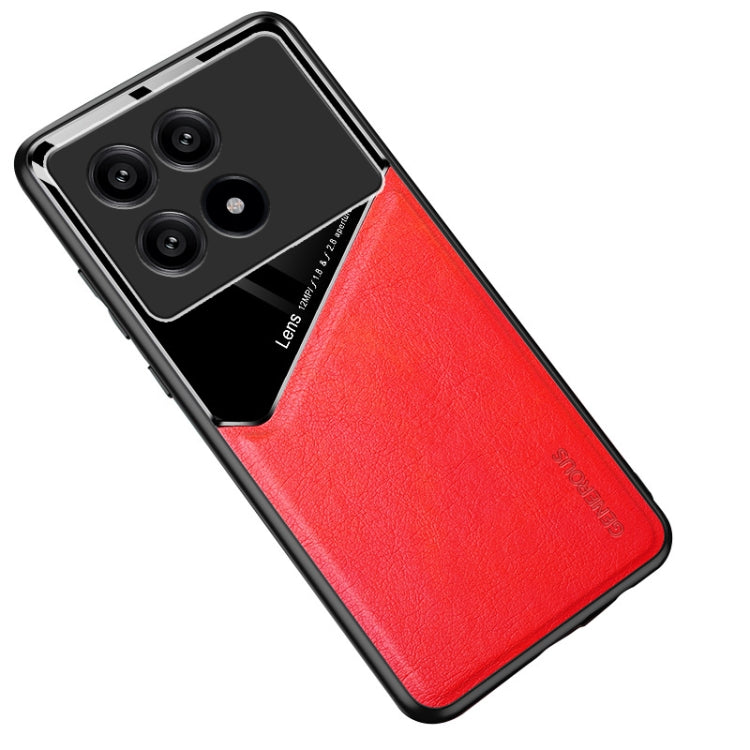 All-inclusive Leather Organic Glass Phone Case with Metal Iron Sheet, For Xiaomi Redmi 13C, For Xiaomi Redmi K70