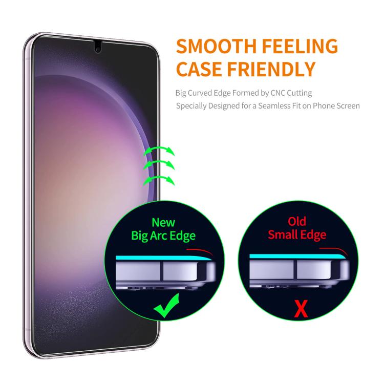 2pcs ENKAY 0.18mm High Aluminum-silicon Tempered Glass Film, Support Ultrasonic Fingerprint Unclock, For Galaxy S26 FE 5G, For Galaxy S26+ 5G, For Galaxy S26 Ultra 5G, For Galaxy S26 5G, For Galaxy S24 Ultra 5G, For Galaxy S24+ 5G, For Galaxy S24 5G