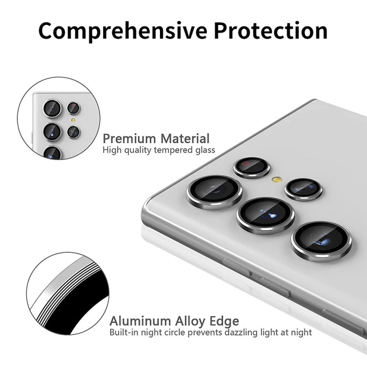 ENKAY Hat-Prince 9H Rear Camera Lens Aluminium Alloy Tempered Glass Film, For Samsung Galaxy S24 Ultra 5G, For Samsung Galaxy S24 5G, For Samsung Galaxy S24+ 5G