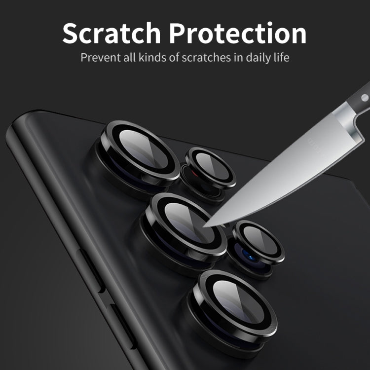 ENKAY Hat-Prince 9H Rear Camera Lens Aluminium Alloy Tempered Glass Film, For Samsung Galaxy S24 Ultra 5G, For Samsung Galaxy S24 5G, For Samsung Galaxy S24+ 5G