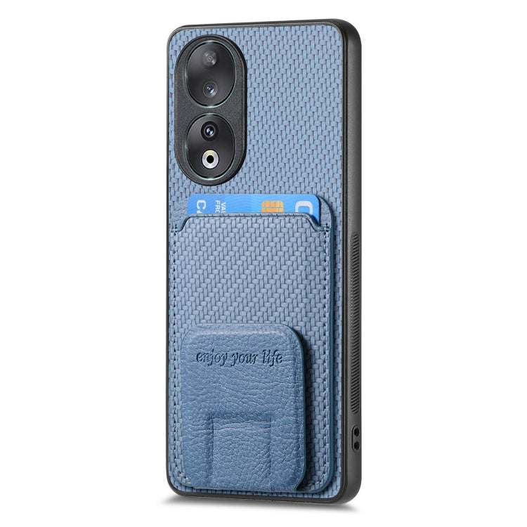 Carbon Fiber Card Bag Fold Stand Phone Case, For Honor 60, For Honor 50, For Honor 50 SE, For Honor X50i / 90 Lite, For Honor X30/X9 5G/Magic4 Lite
