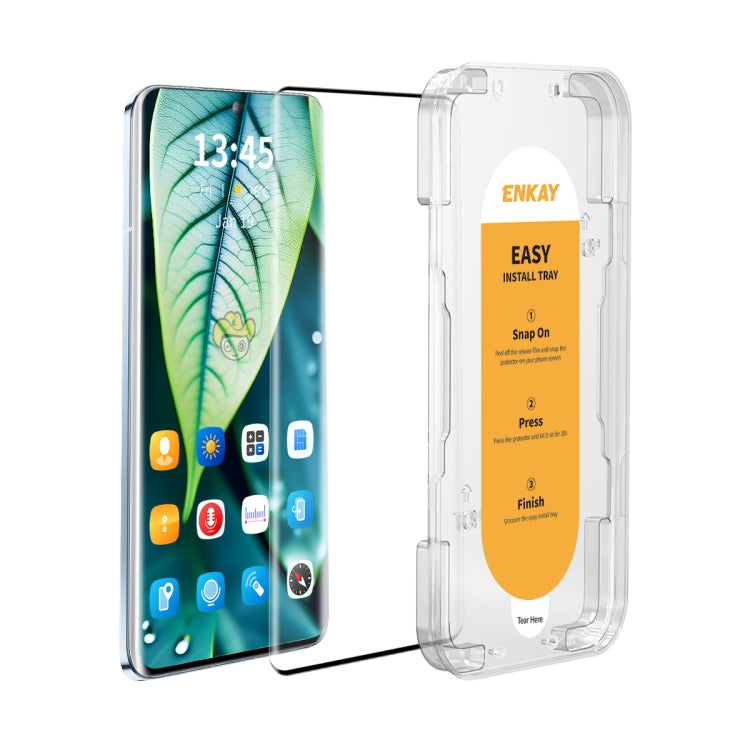 ENKAY Easy Install Hot Bending Side Glue Tempered Glass Film, For OnePlus Ace 3 / Ace 3 Pro, For OnePlus 12, For OnePlus Ace 2 / Ace 2 Pro, For OnePlus 11 / 10 Pro / 9 Pro