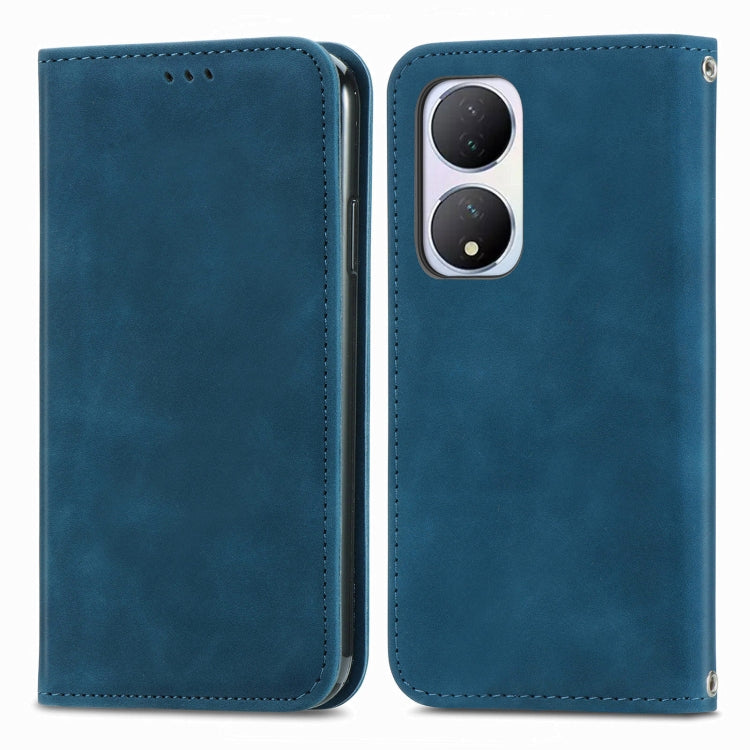 Retro Skin Feel Magnetic Flip Leather Phone Case, For vivo V40 SE, For vivo Y100 5G IND