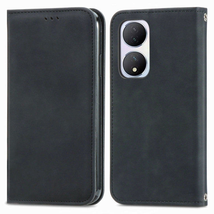 Retro Skin Feel Magnetic Flip Leather Phone Case, For vivo V40 SE, For vivo Y100 5G IND