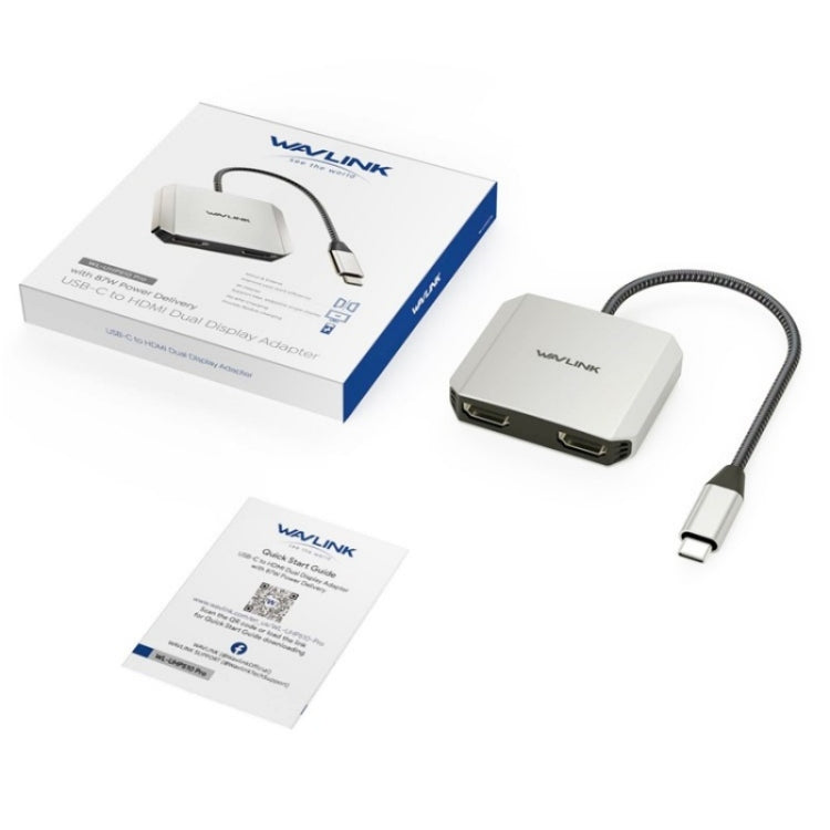 WAVLINK UHP510 Pro 87W PD Charging USB C to Dual HD Converter 4K 60Hz Monitor Adapter