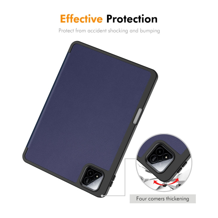 ENKAY Tri-fold Custer Texture TPU Leather Smart Tablet Case with Pen Slot, For Xiaomi Redmi K Pad 2 8.8 2026, For Xiaomi Pad 7 / 7 Pro 11.2